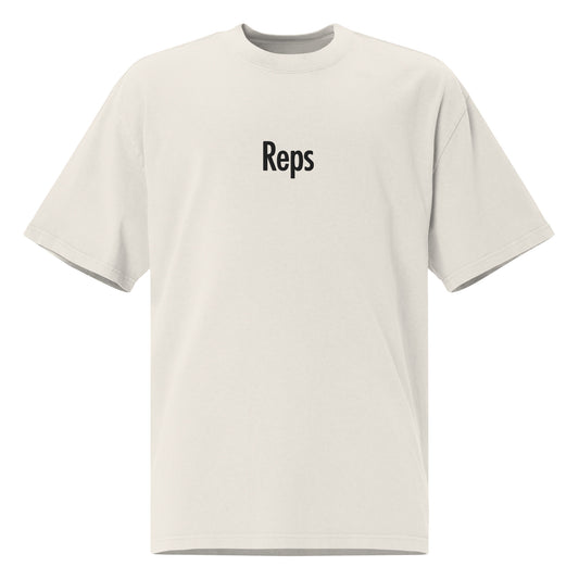 Reps - EbroideredOversized faded t-shirt