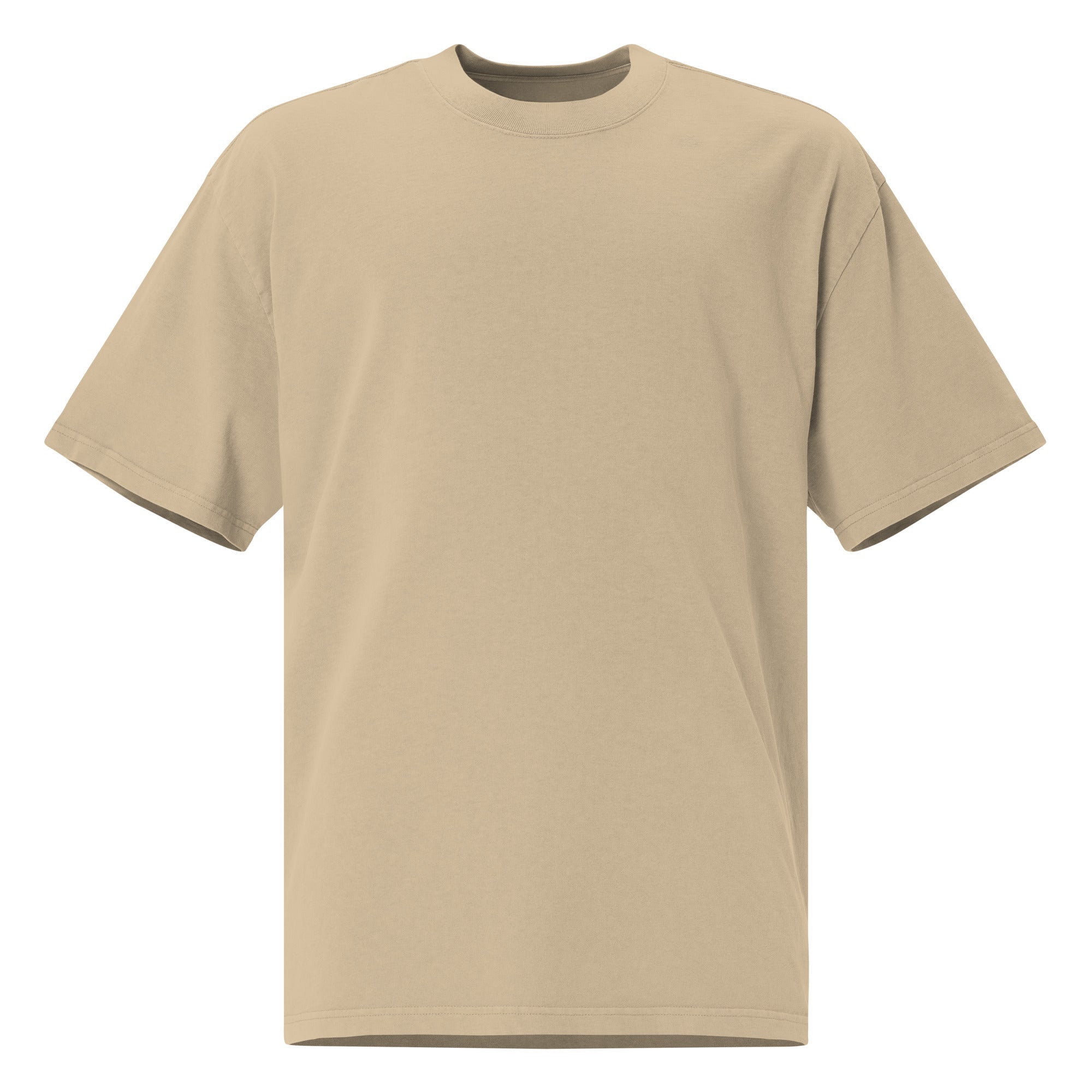 ◇ILLIGO◇ Ethnic Overfit T-Shirt Khaki Big Boned - Oversized faded t-shirt – Canvas House