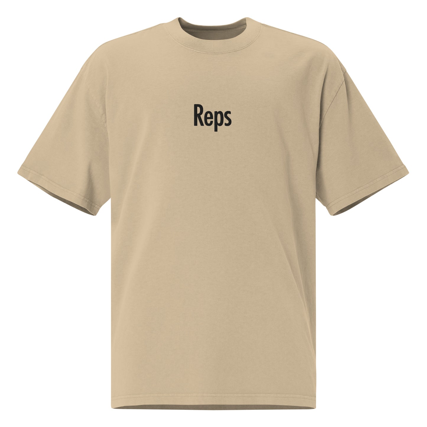 Reps - EbroideredOversized faded t-shirt