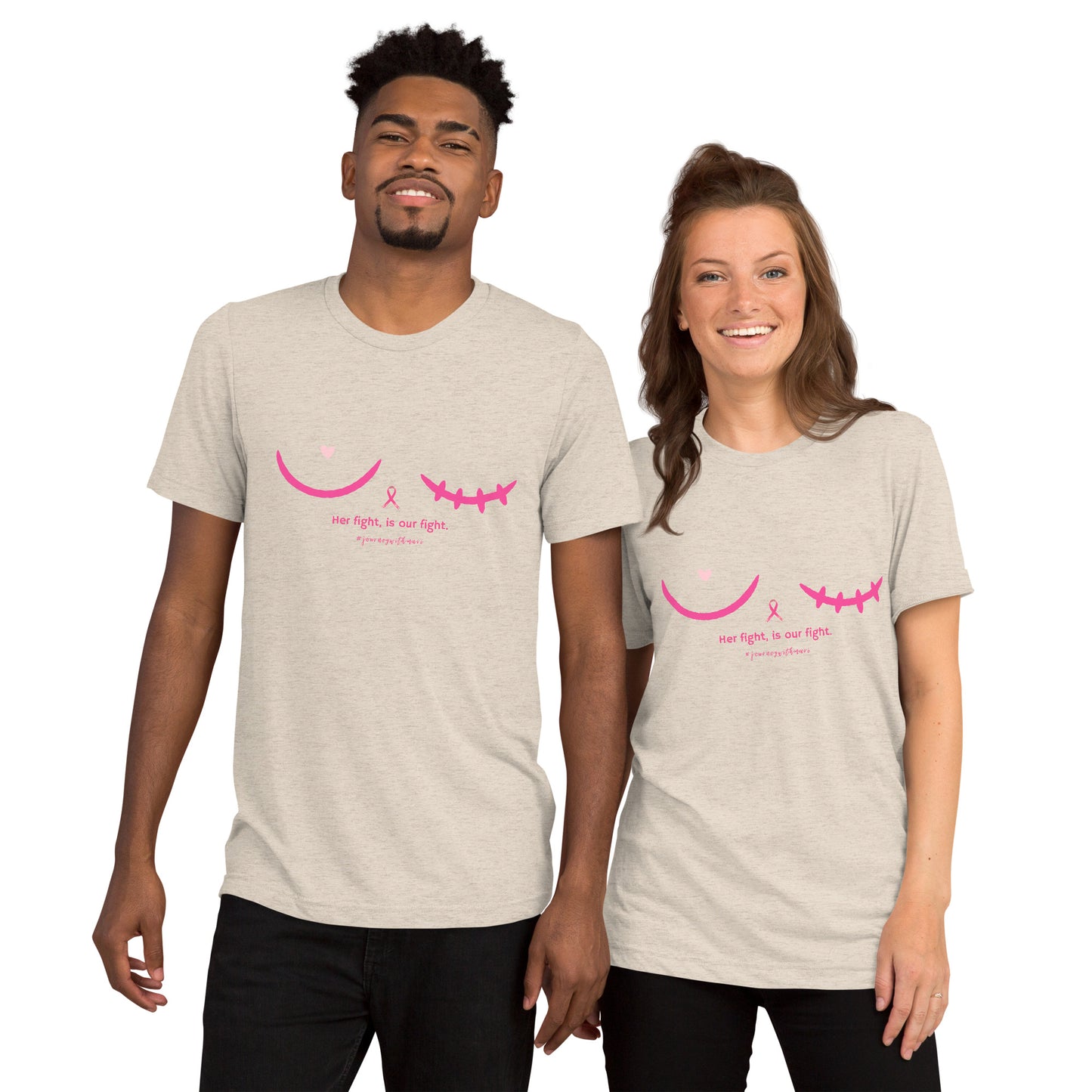 Breast & Ribbon Unisex Short Sleeve T-shirt